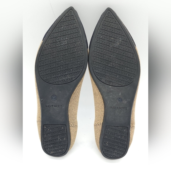 Rothy's THE POINT Pointed Toe Flats Limited Edition DUNE CAP TOE Size 8.5 - Picture 8 of 8